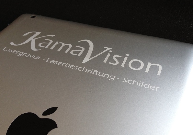 IPad Lasergravur Branding Laserbeschriftung Kamavision